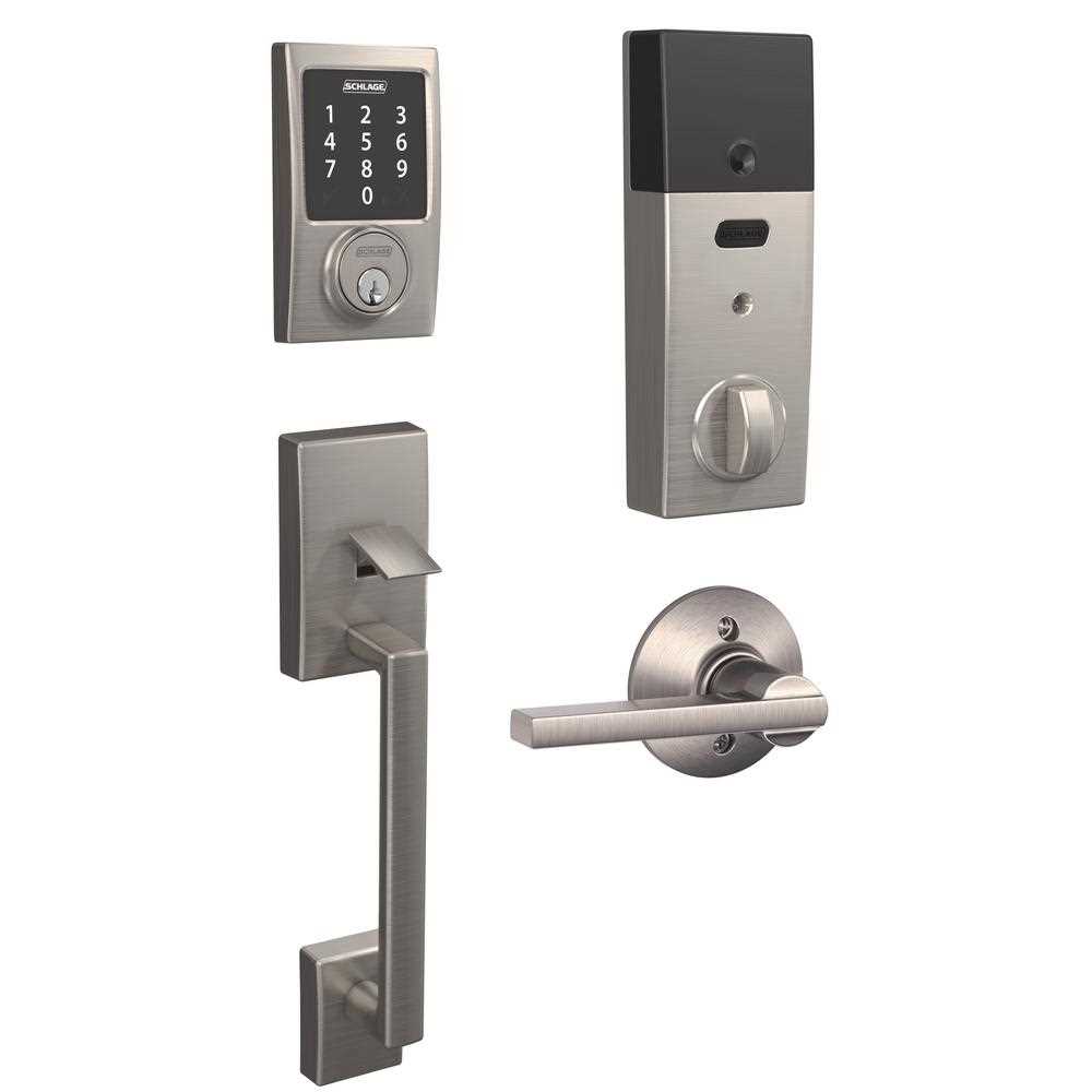 Schlage Century Satin Nickel Connect Smart Lock with Alarm and Latitude Lever Handleset - Cheap Fitting