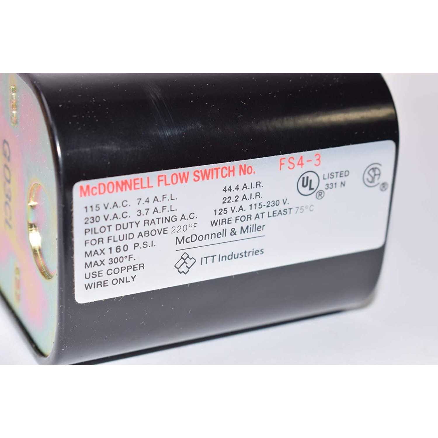 McDonnell Miller FS4-3 Flow Switch 114400 - Cheap Fitting