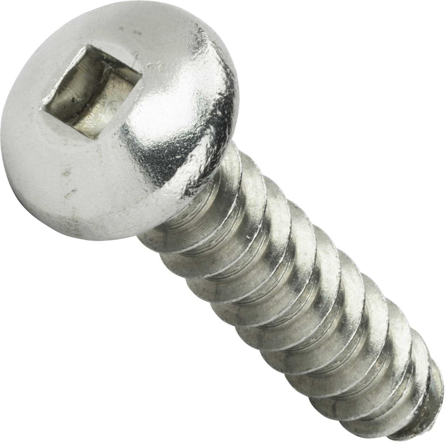 Fastenere.com Square Drive Pan Head Sheet Metal Screws Stainless Steel 18-8 Qty - Cheap Fitting