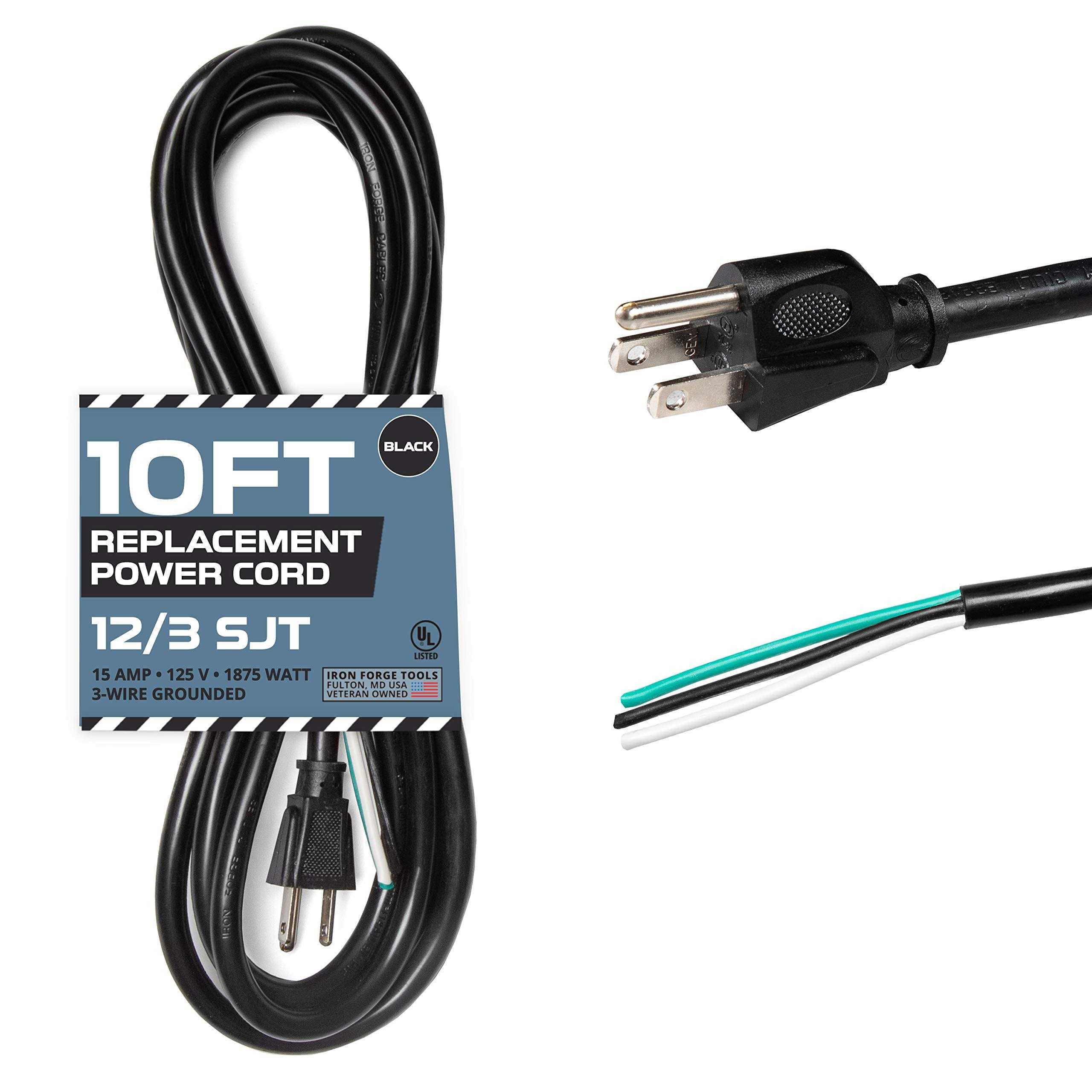 Iron Forge Cable AWG Replacement Power Cord with Open End - Cheap Fitting