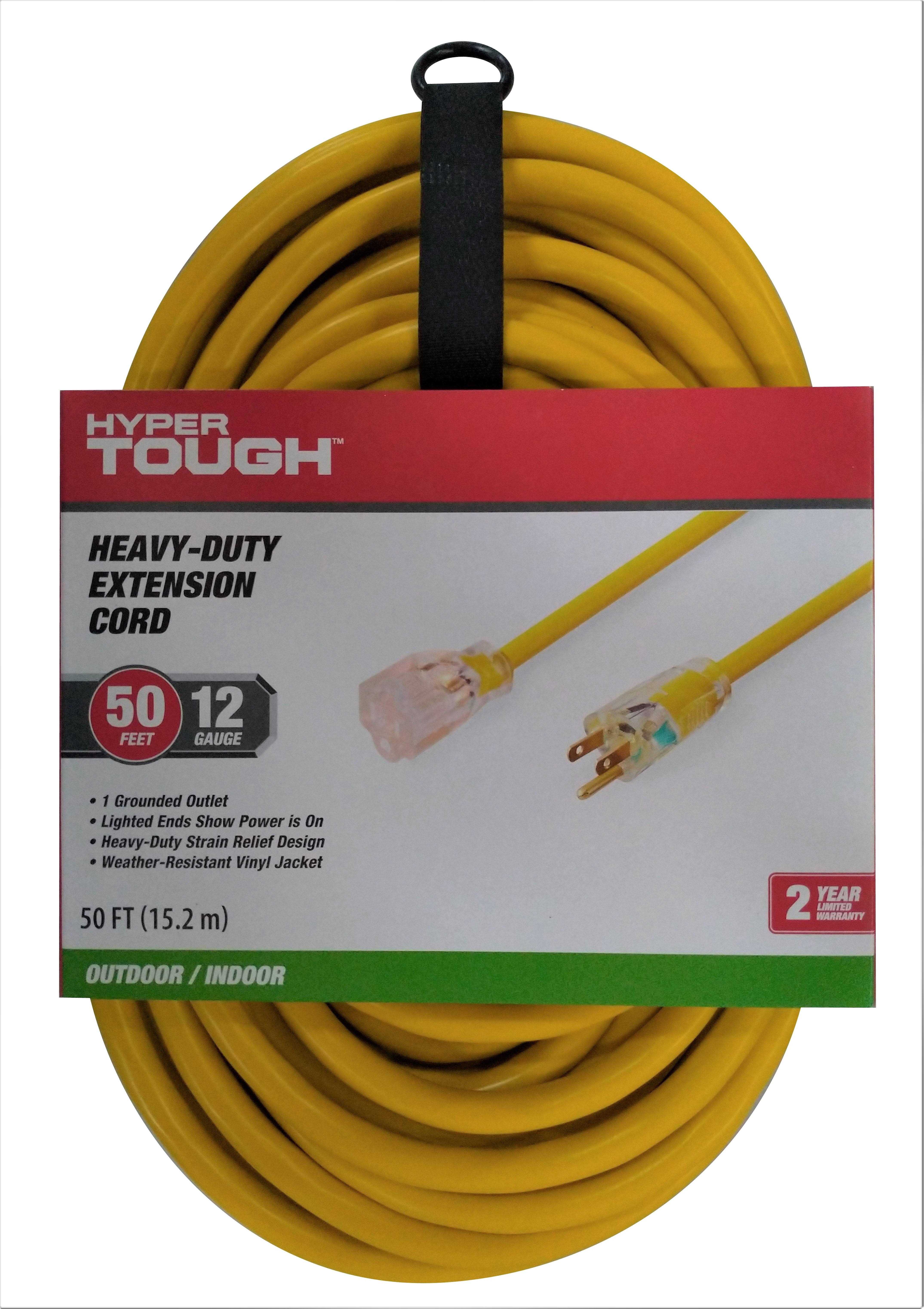 Hyper Tough Indoor & Outdoor Heavy Duty Extension Cord - Cheap Fitting