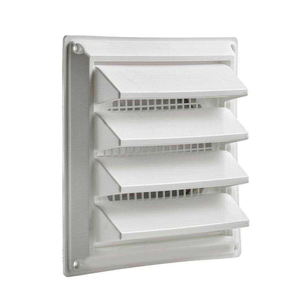 Lambro Industries 6 in. Louvered Air Intake Vent White 606W - Cheap Fitting