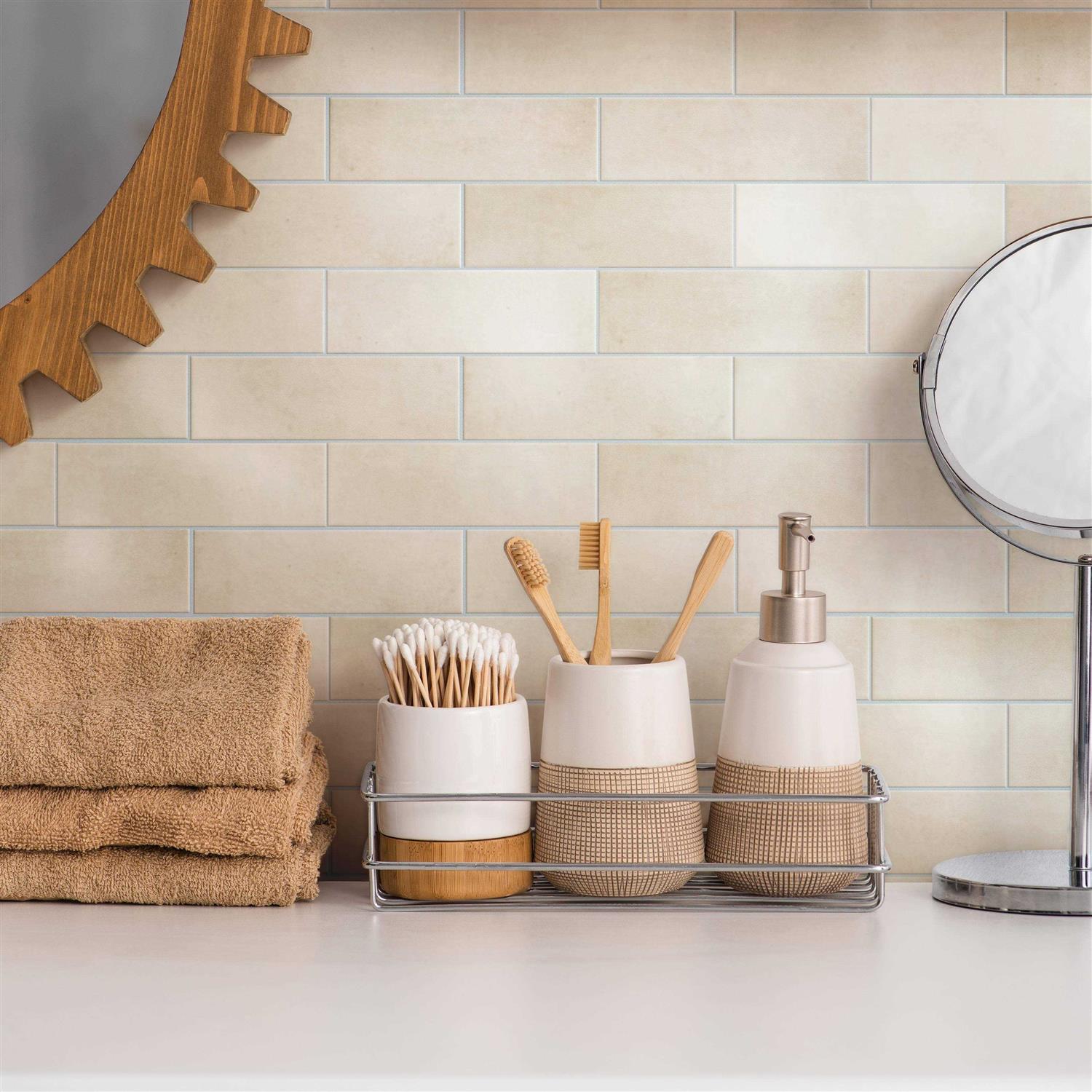 Merola Tile Coco Glossy 2 x 5-7/8 Porcelain Wall Tile - Cheap Fitting