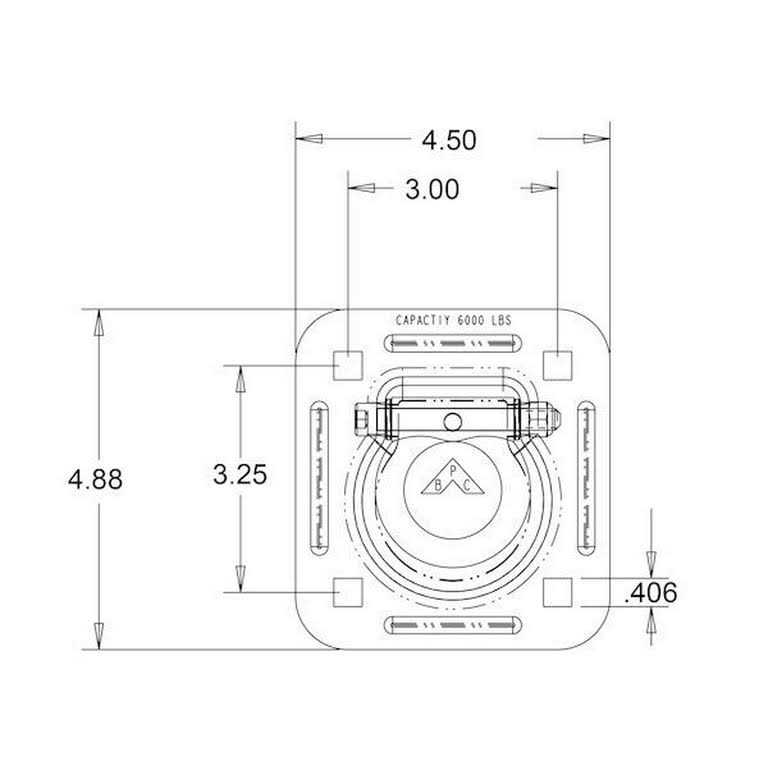 Buyers B801A Heavy Duty Recessed Rope Ring - Cheap Fitting