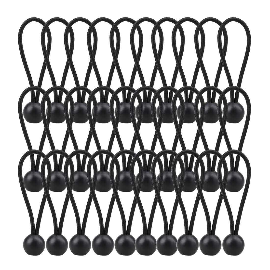 AOPRIE 30 Pack Bungee Balls Ball Bungee Heavy Duty Heavyweight 4 Tarp Bungee Cords - Cheap Fitting