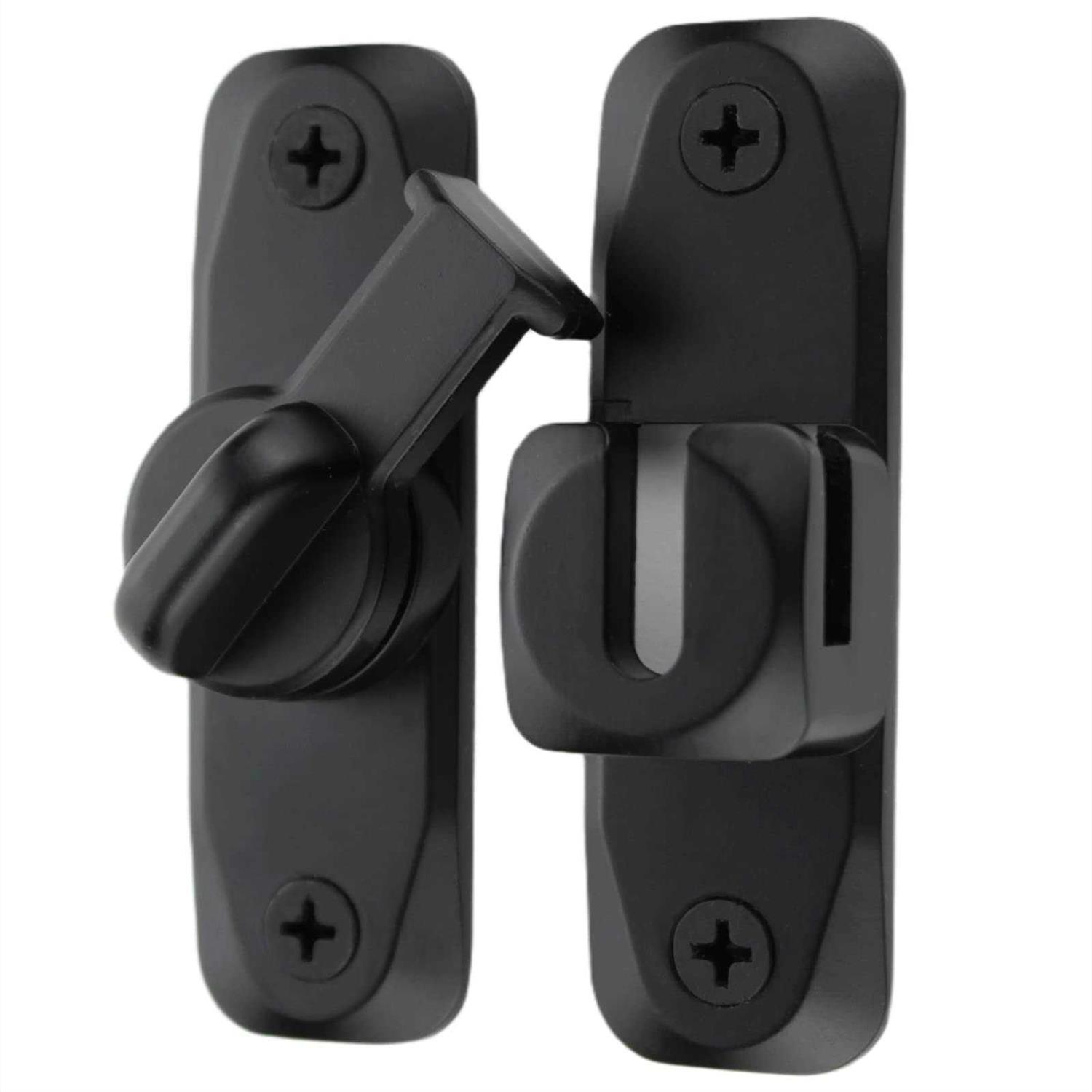 FIREFLYWEB Flip Door Latch Black 180 Degree Heavy Duty Bar Gate Latches Safety Door Lock - Cheap Fitting