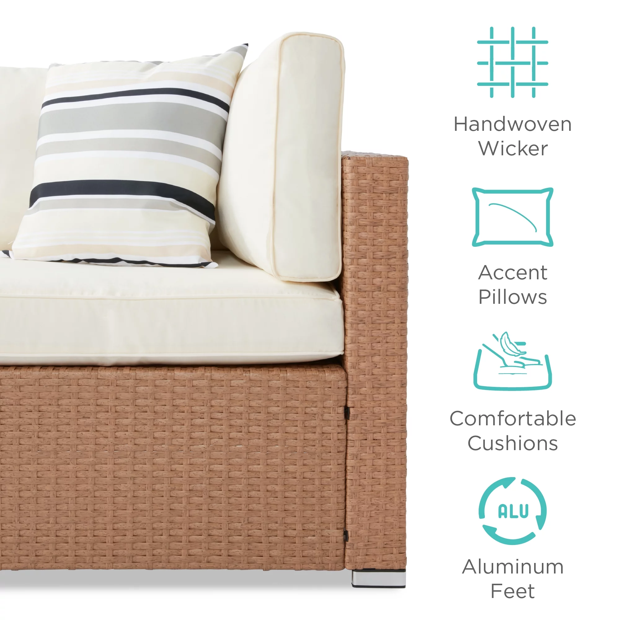 Best Choice Products 7-Piece Outdoor Modular Patio Conversation Furniture, Wicker Sectional Set - Gray/Navy - Cheap Fitting