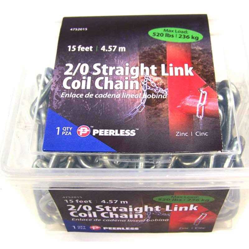Peerless 2/0 Straight Coil Chain - Cheap Fitting