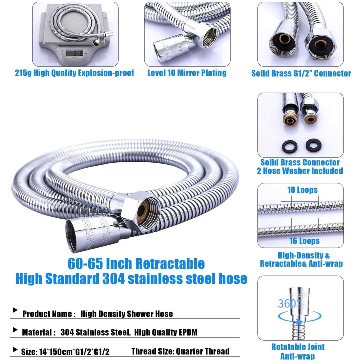 Imeshbean Bathroom Shower Faucet Set with Tub Spout 8 Rainfall Shower Fixture Wall Mounted - Cheap Fitting