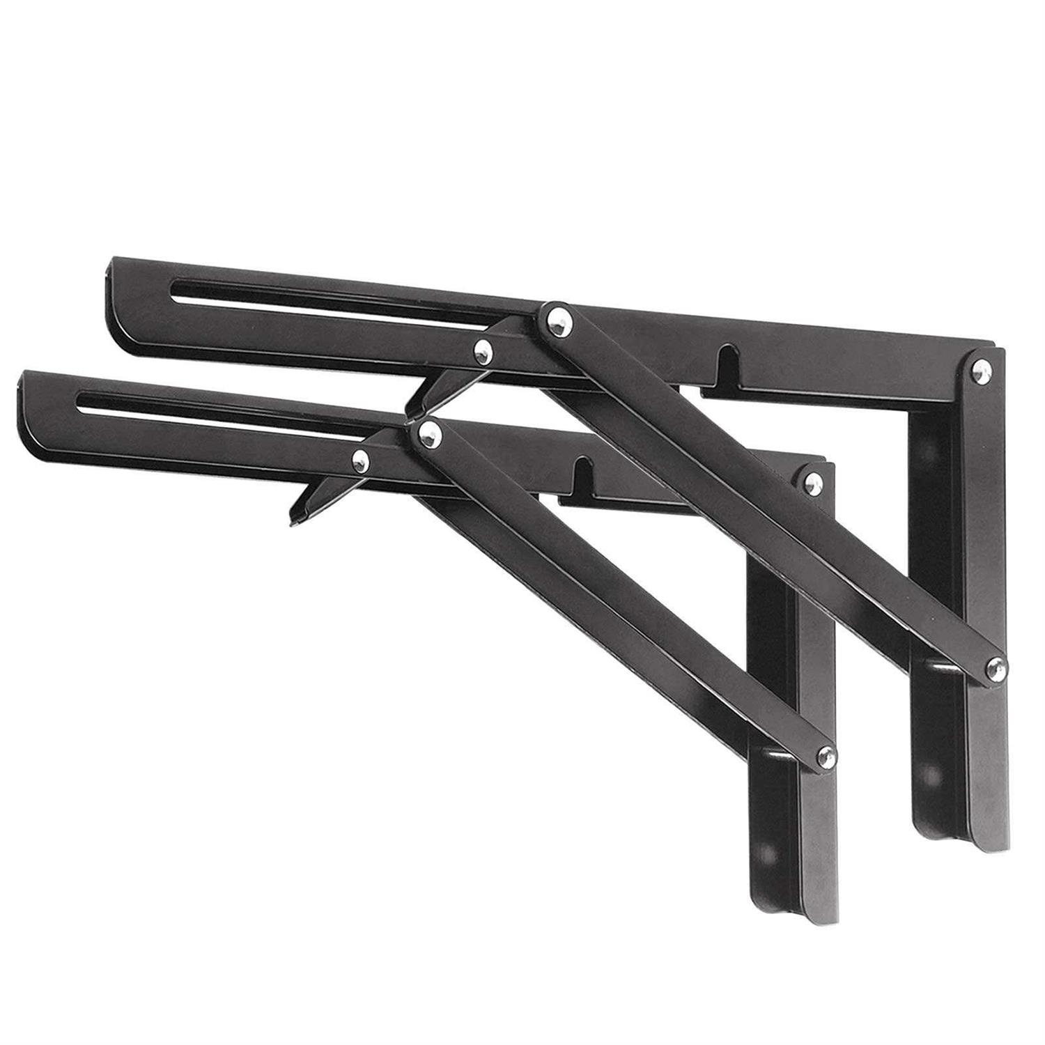Storystore Folding Collapsible Shelf Brackets Heavy Duty Metal for Bench Table Shelf Bracket - Cheap Fitting