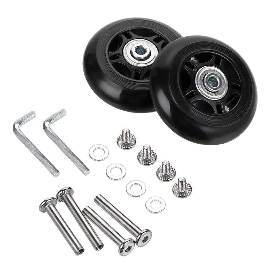 OwnMy 18mm Luggage Suitcase Replacement Wheels Rubber Swivel Caster Wheels Bearings Repair Kits - Cheap Fitting