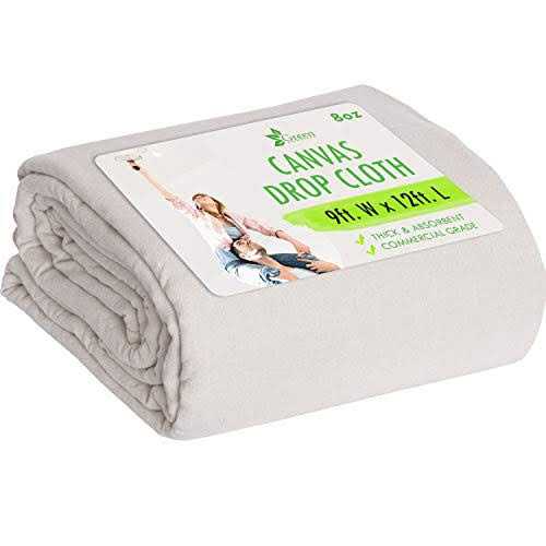 Green Lifestyle All Purpose Canvas Drop Cloth Canvas Tarp Canvas Fabric Drop Cloth Curtains - Cheap Fitting