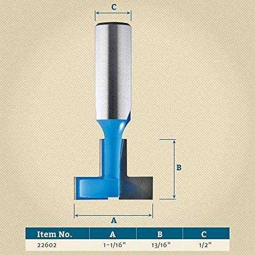 Rockler T-Slatwall Cutter Router Bit 1-1/16 Dia x 13/16 H x 1/2 Shank - Cheap Fitting