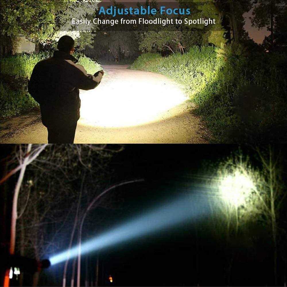 Hoxida Flashlight USB Rechargeable Magnetic LED Flashlight Super Bright LED Tactical Flashlight with Cob Sidelight - Cheap Fitting