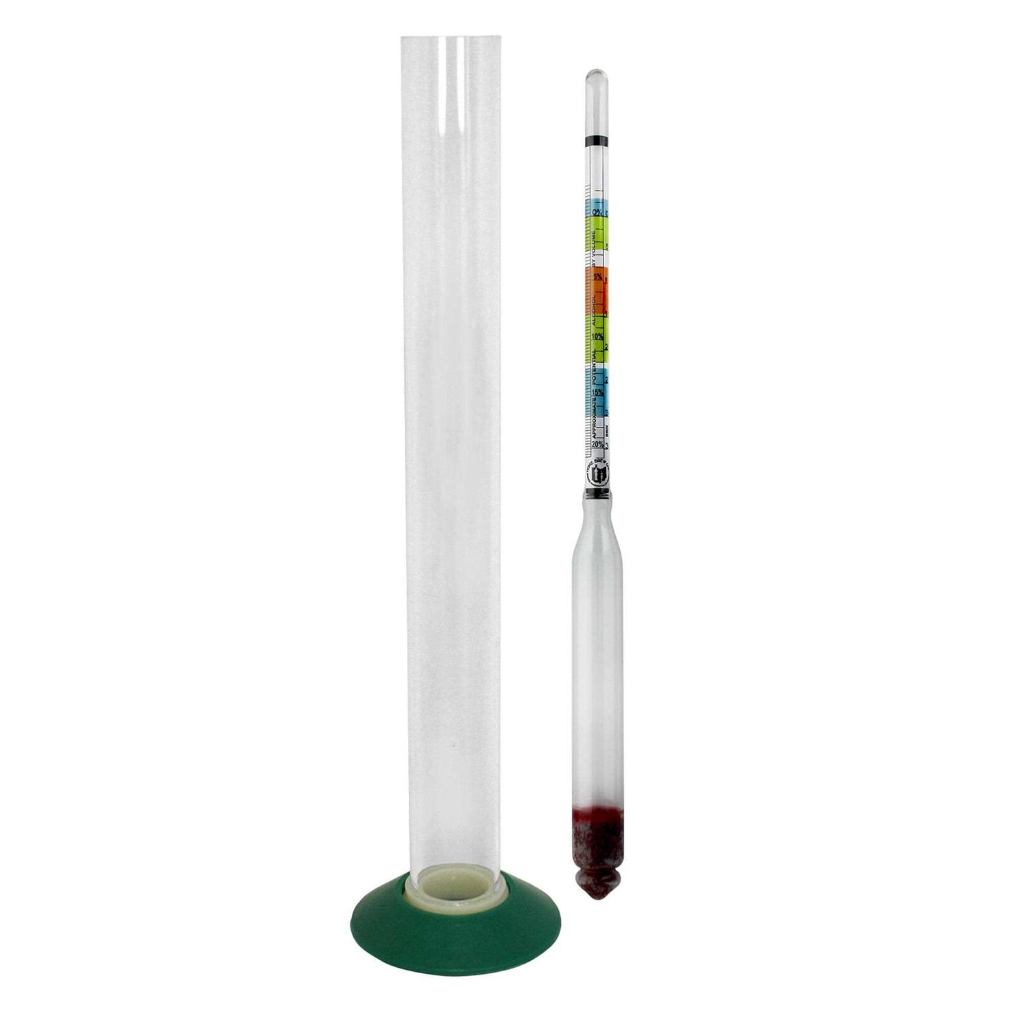 Home Brew Ohio Triple Scale Hydrometer and Test Jar Combo - Cheap Fitting