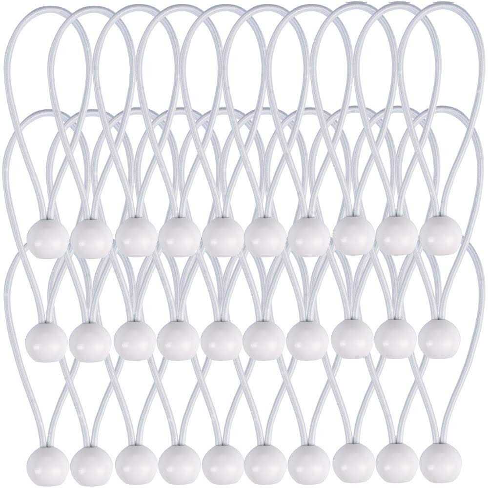 AOPRIE 30 Pack Bungee Balls Ball Bungee Heavy Duty Heavyweight 4 Tarp Bungee Cords - Cheap Fitting