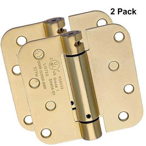 Dynasty Hardware 4 inch Spring Loaded Door Hinge Self Closing with 5/8 Radius Corners - Cheap Fitting