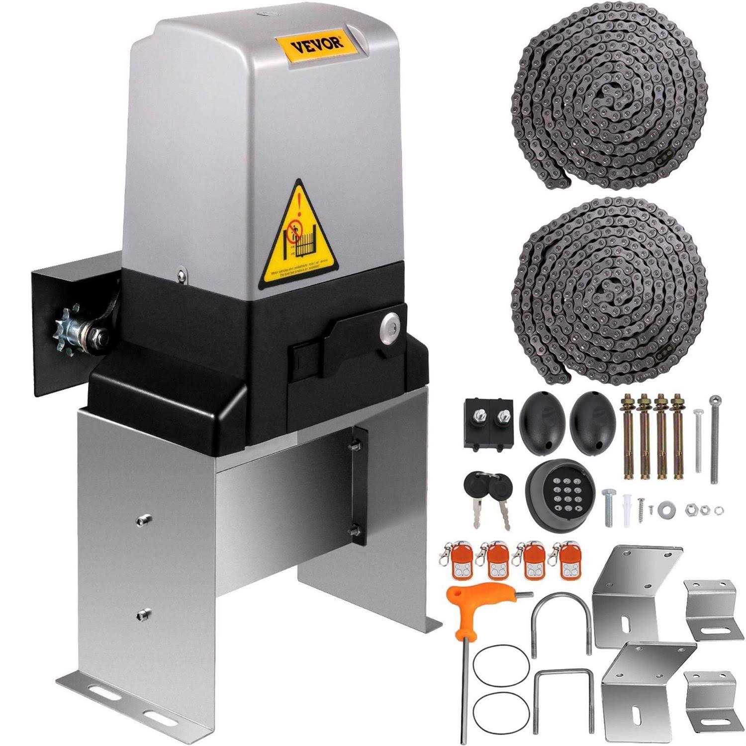 VEVOR Sliding Gate Opener 3300 Lbs Automatic Sliding Gate Gate Opener Motor with 2 Remote Controls CKKMJ3300LBSAPPKZV1 - Cheap Fitting