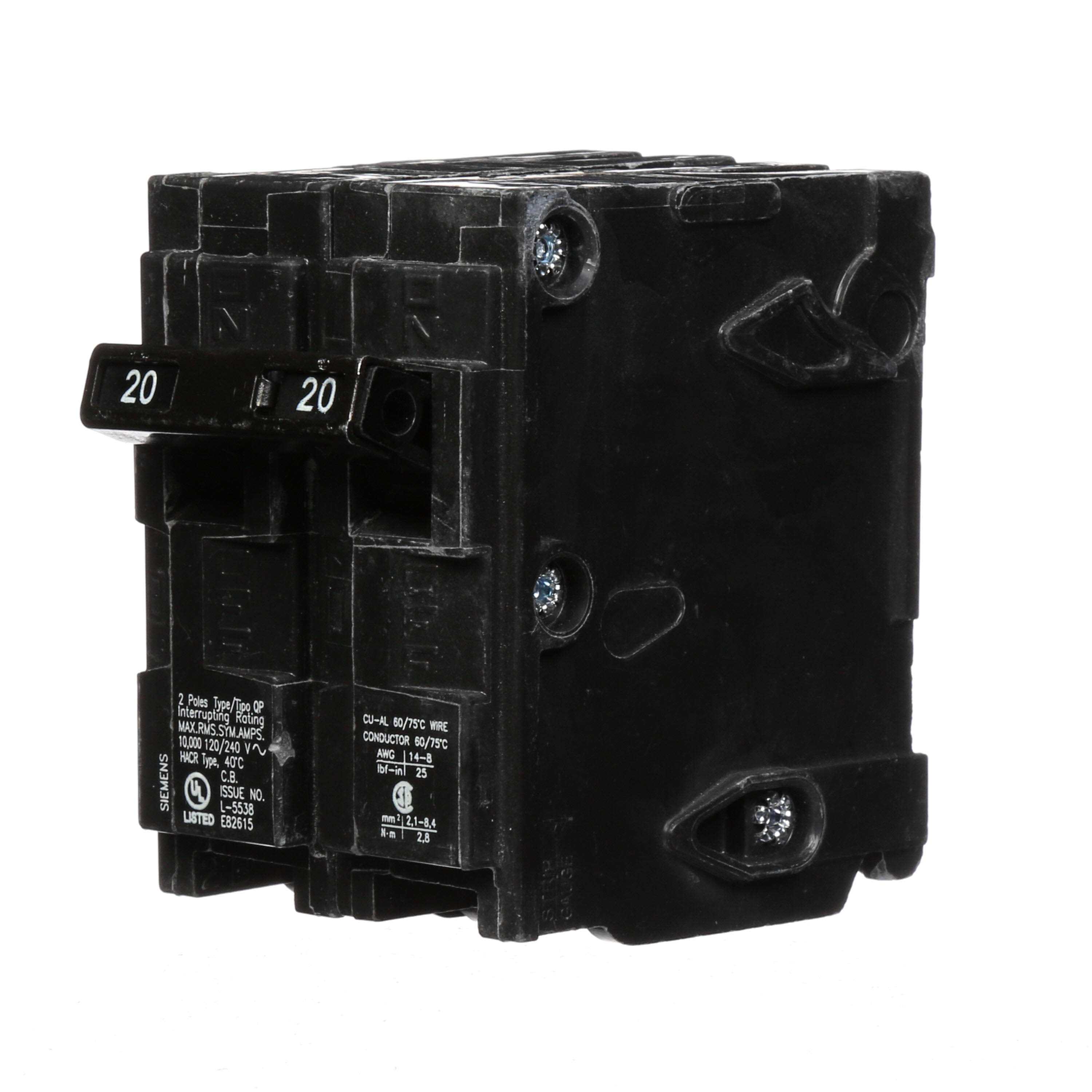 Siemens Q220 2 Pole Circuit Breaker - Cheap Fitting