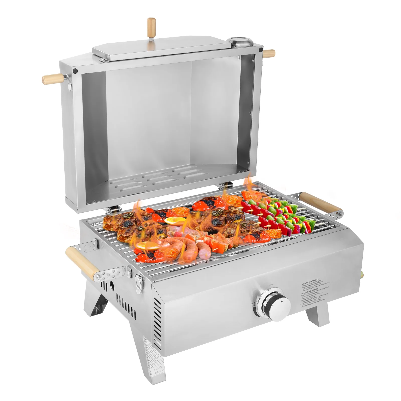 UBesGoo 2-in-1 Pizza Oven, Griddle, Pizza Maker and Propane Grill,Portable Outdoor Stainless Steel for Camping Backyard - Cheap Fitting