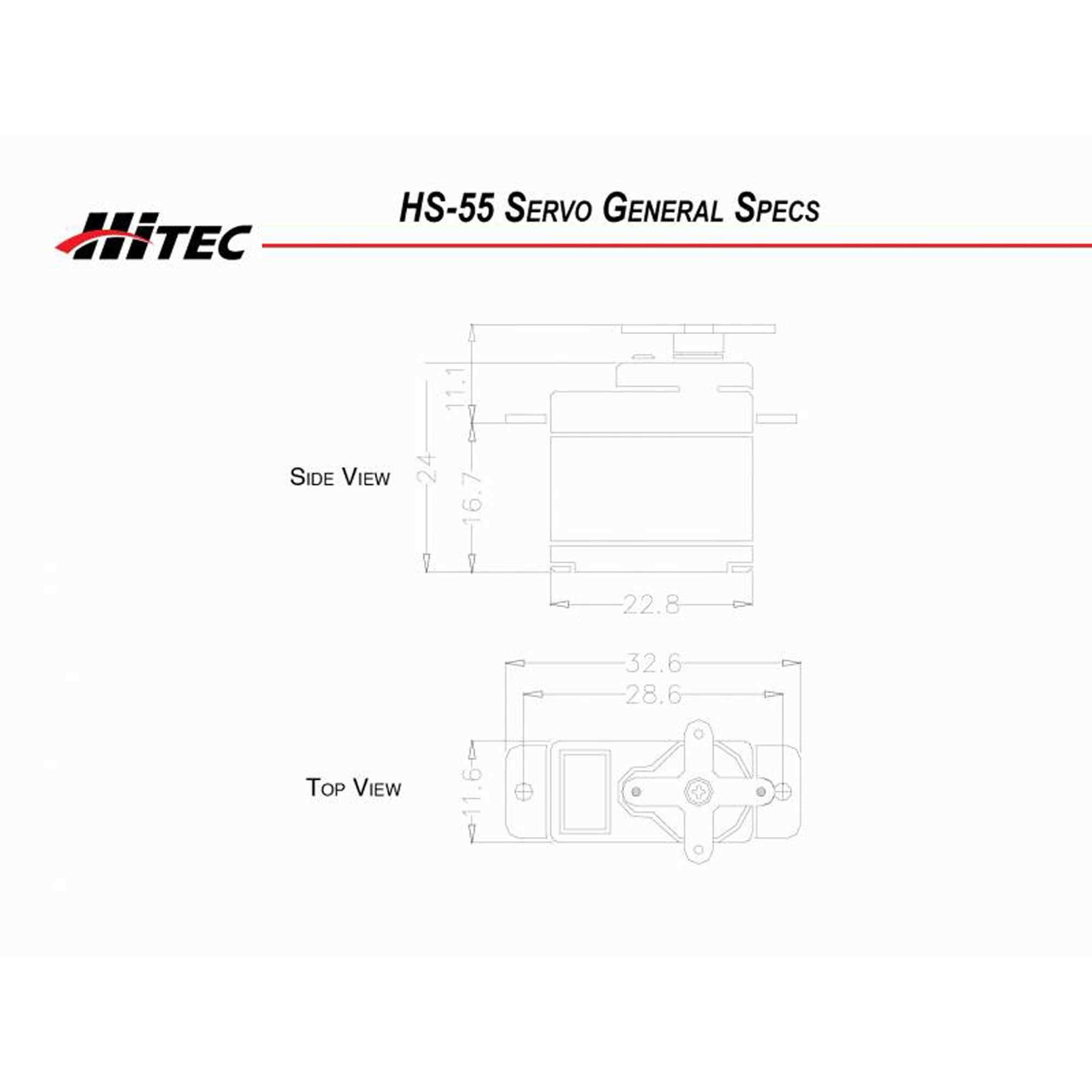 Hitec HS-55 Sub Micro Servo - Cheap Fitting