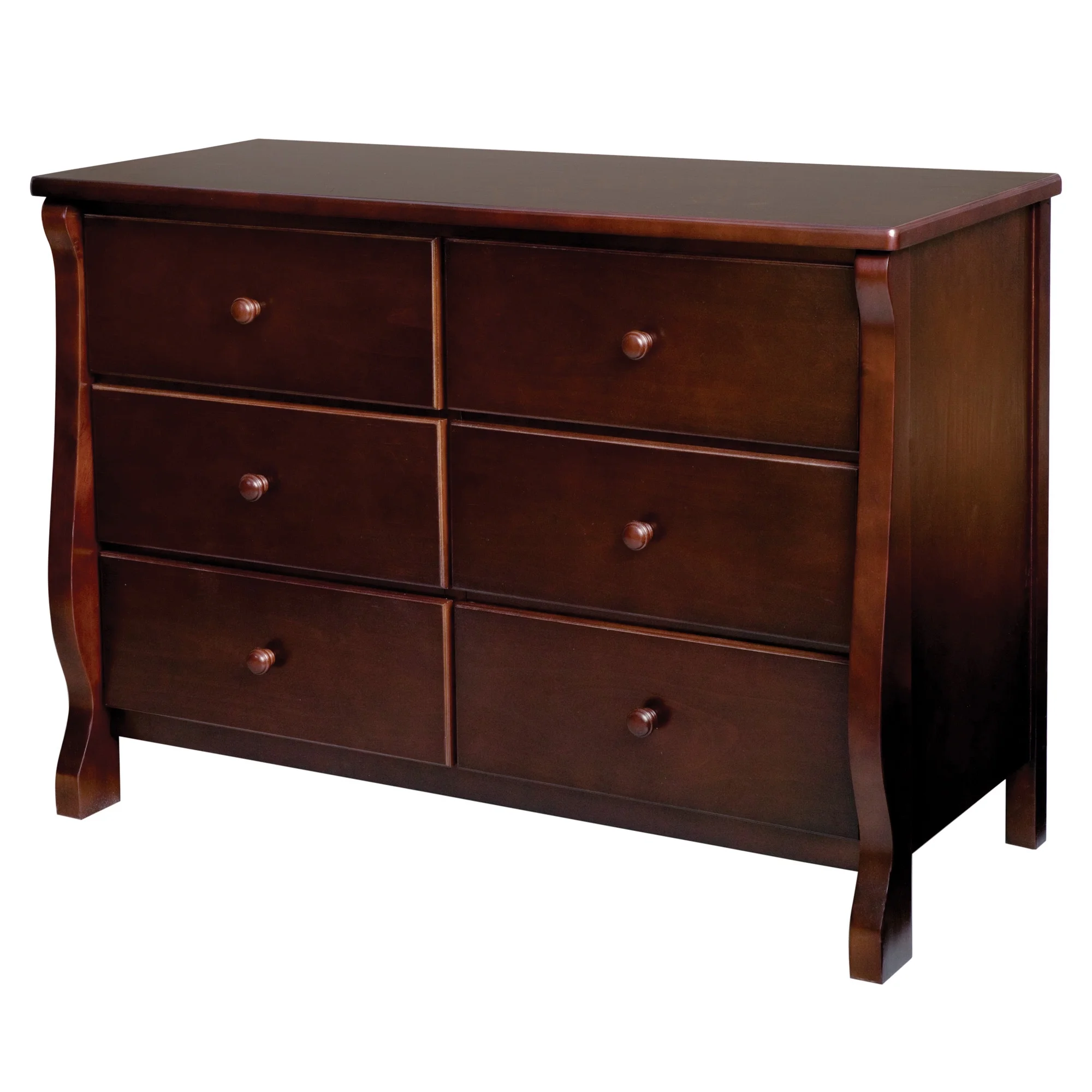 Delta Children Universal 6 Drawer Dresser with Interlocking Drawers - Greenguard Gold Certified, Dark Chocolate - Cheap Fitting