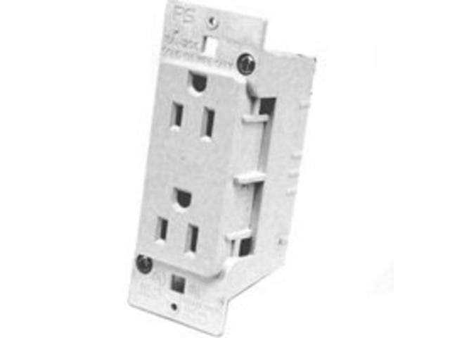 US Hardware E-120C Duplex Receptacle White - Cheap Fitting