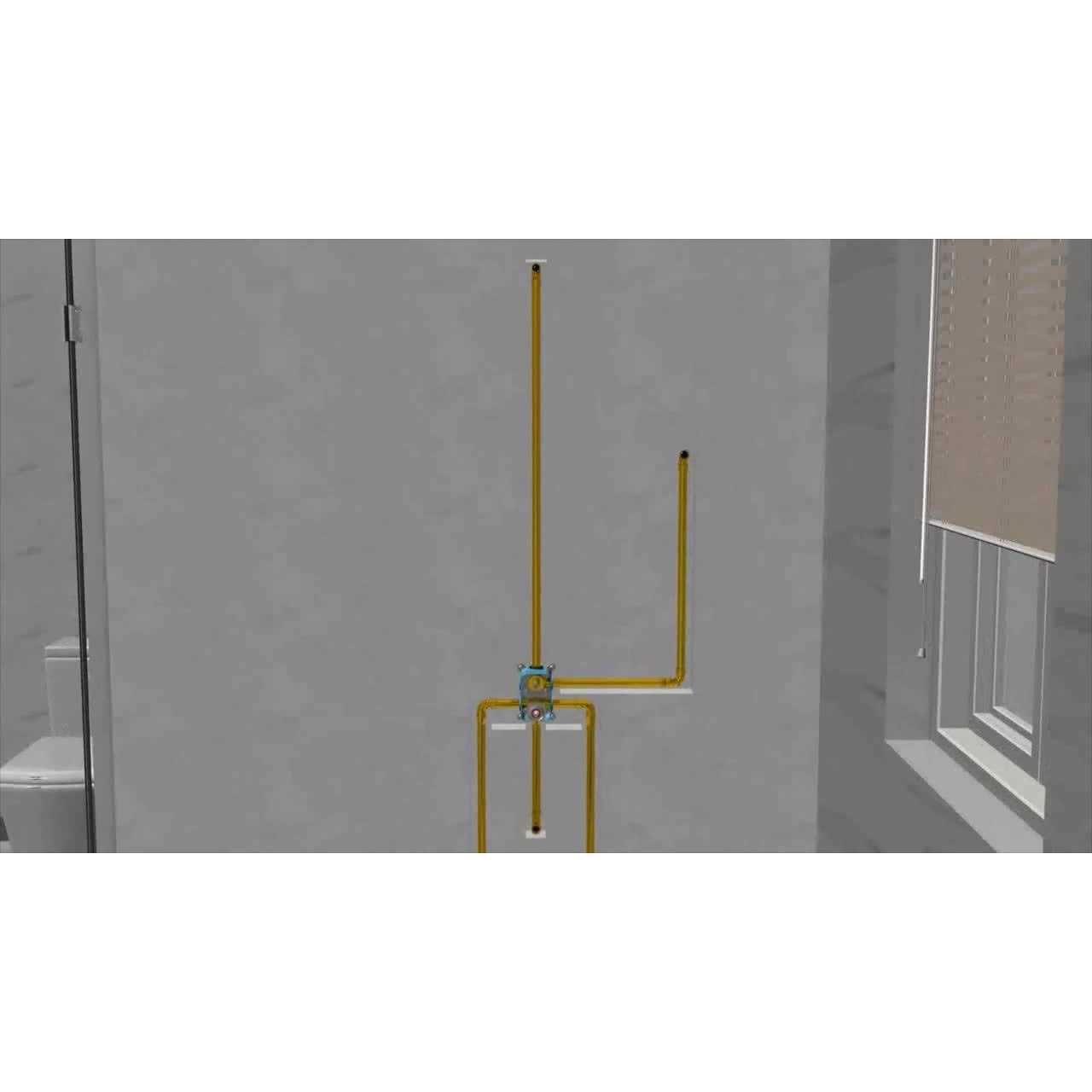 CASAINC 10 in Shower System Wall Mount 3-Functions Square Shower Faucet Set with Handheld Spray,Matte - Cheap Fitting