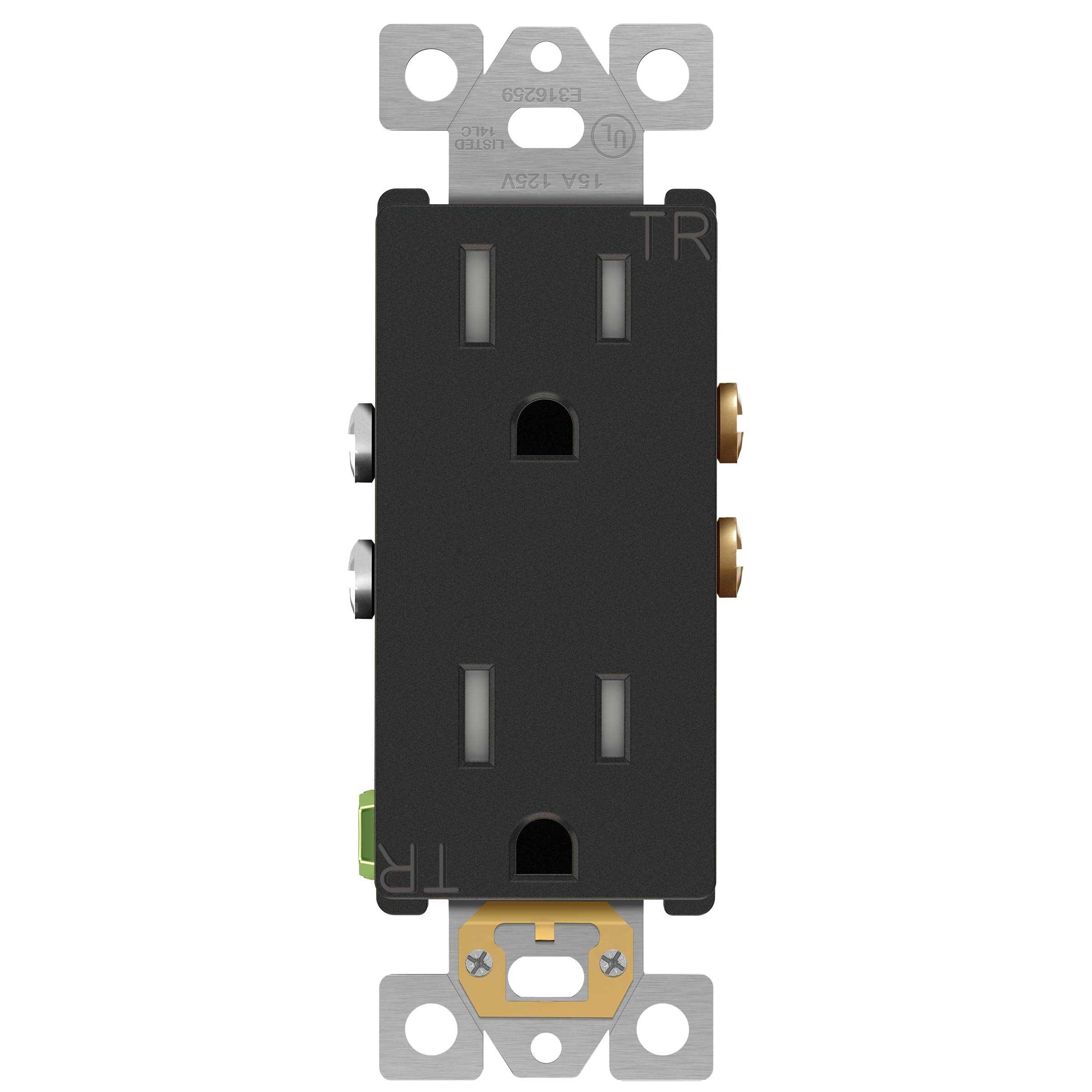 Enerlites Elite Series Decorator Receptacle Outlet Child Safe Tamper-Resistant - Cheap Fitting