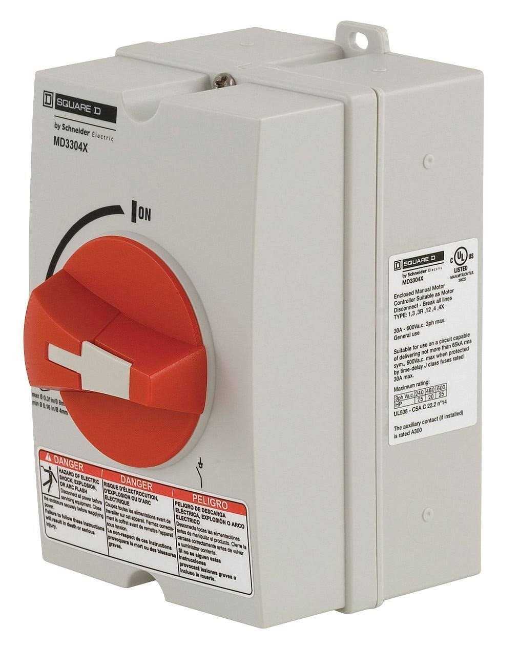 Square D MD3304X Switch Motor Disconnect - Cheap Fitting