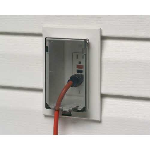 Leviton Low Profile New Siding Recessed Electrical Box Cover, Clear - Cheap Fitting