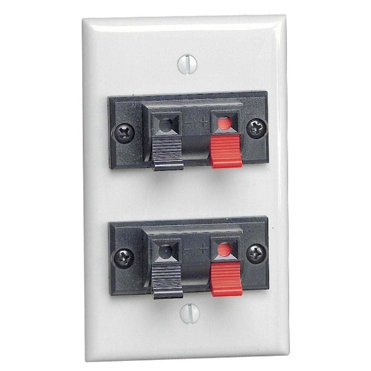 Leviton 40952-2PW Audio/Video Wallplate - Cheap Fitting