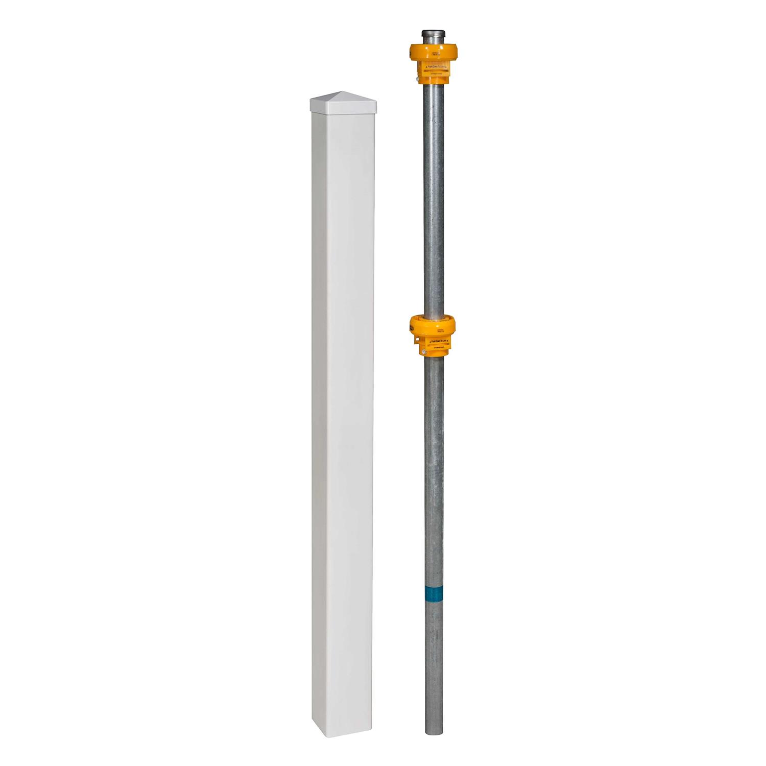 WamBam Fence No-Dig Permanent 4 ft. x 6 ft. Nantucket Vinyl Picket Fence Panel with Post and Anchor Kit - Cheap Fitting