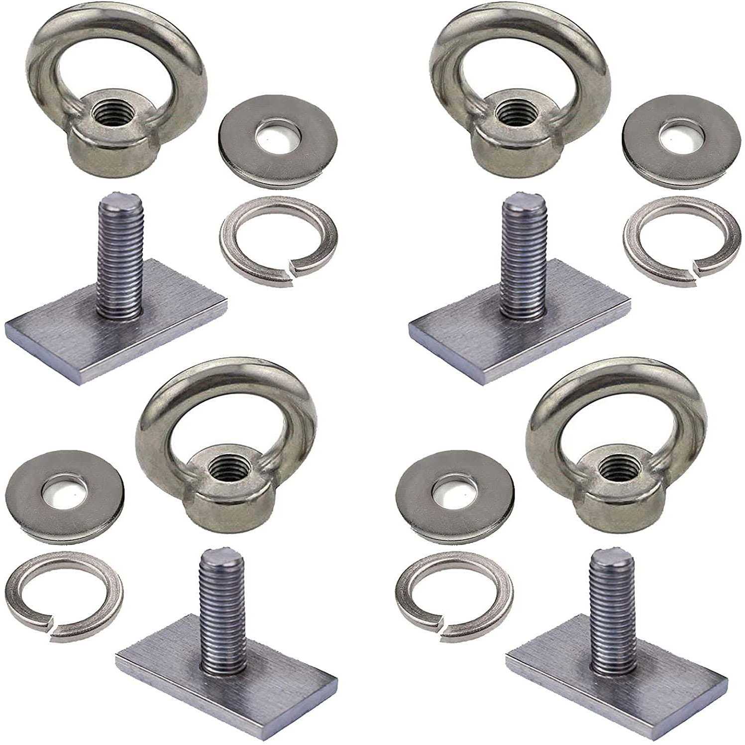 4 Pack Heavy Duty Eye Bolt Tie Down Rings - Cheap Fitting