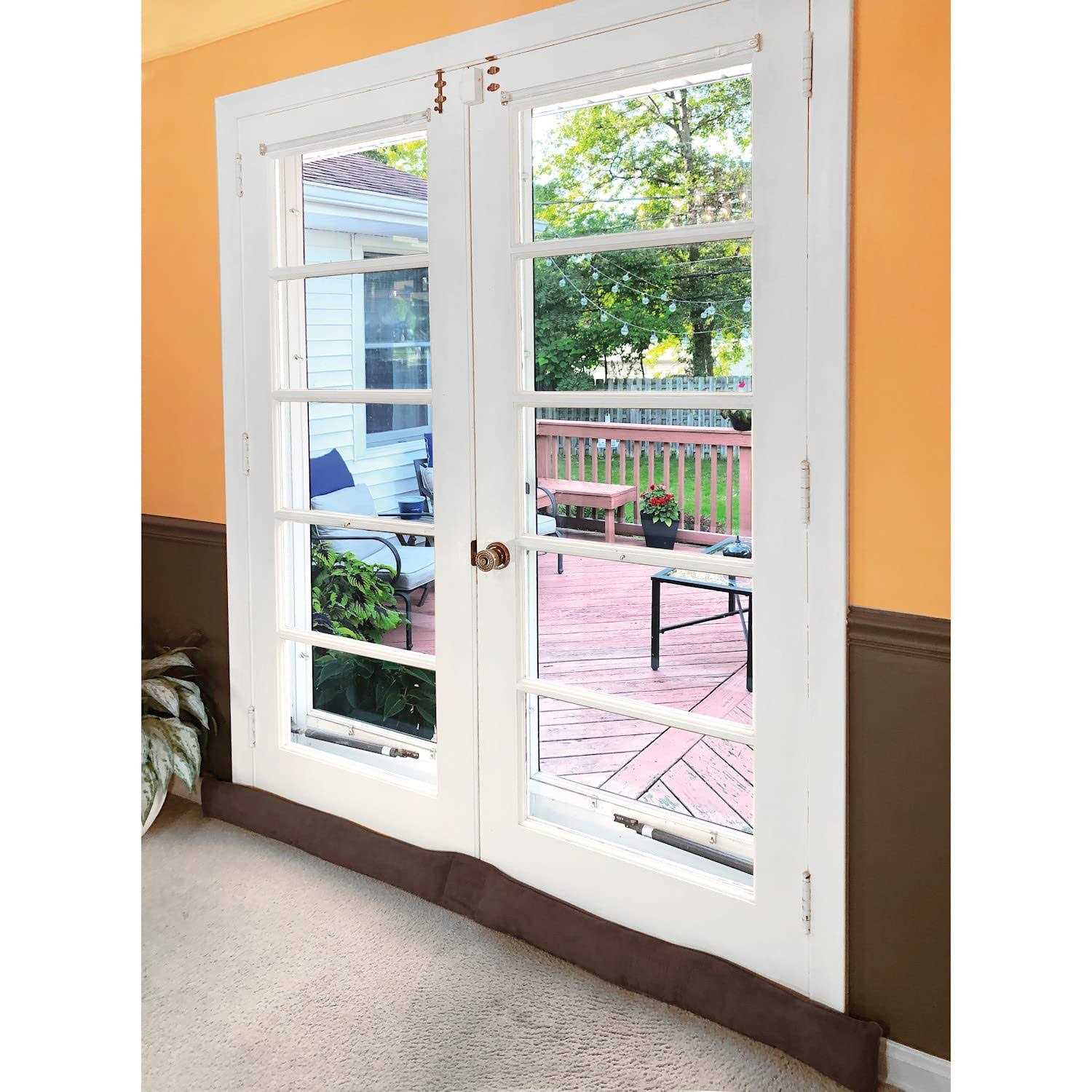 Home District French Door Draft Dodger Weighted Door And Window Breeze Guard - Cheap Fitting