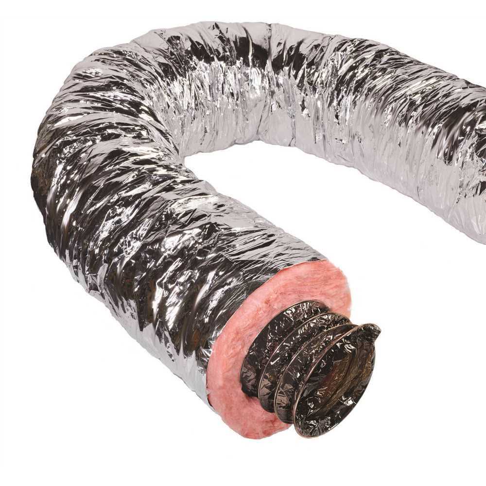 Master Flow 5 in. x 25 ft. Insulated Flexible Duct R8 - Cheap Fitting