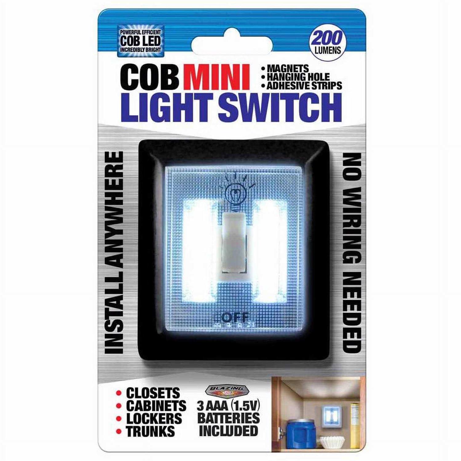 Blazing LEDz COB Mini Manual Battery Powered LED Light Switch 9626672 - Cheap Fitting