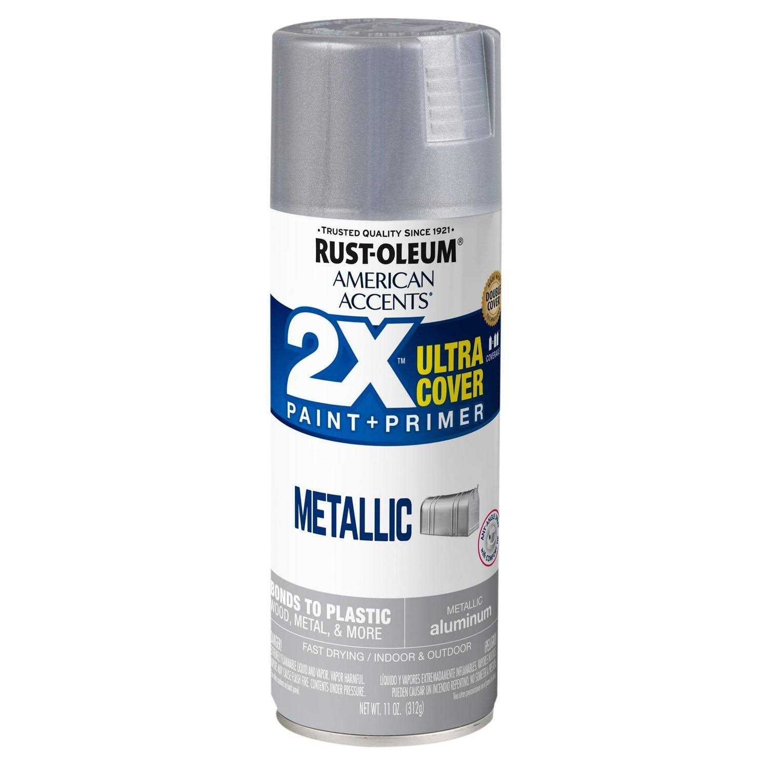 Aluminum Rust-Oleum American Accents 2X Ultra Cover Metallic Spray Paint - Cheap Fitting