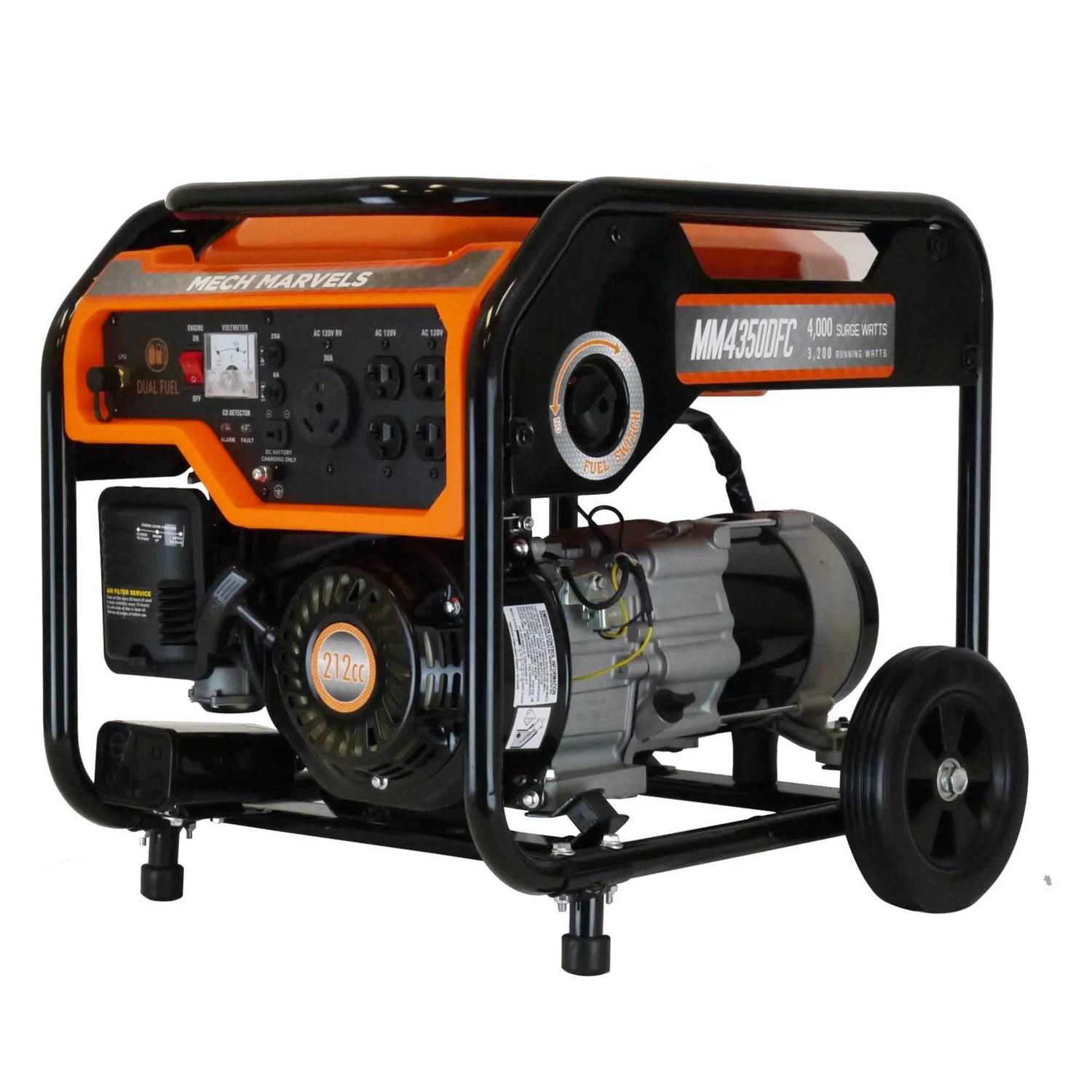Mech Marvels 4000 Watt Dual Fuel Portable Generator MM4350DFC - Cheap Fitting