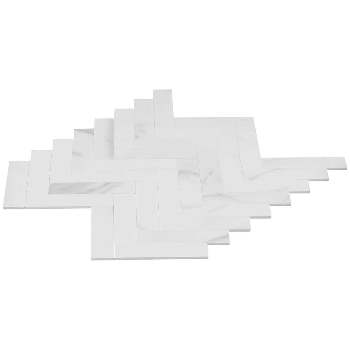 Ivy Hill Tile Luxe Core Herringbone Calacatta 10.31 in. x 10.31 in. SPC Peel and Stick Tile - Cheap Fitting