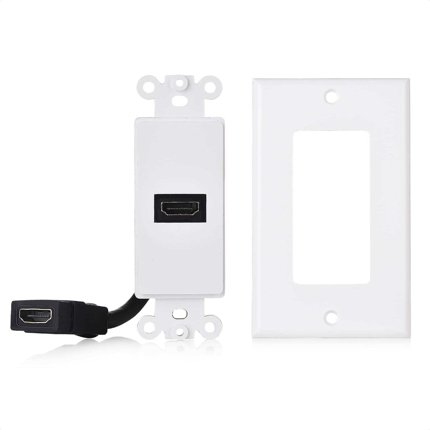 Cable Matters 2-Pack 1-port Hdmi Wall Plate in White - Cheap Fitting