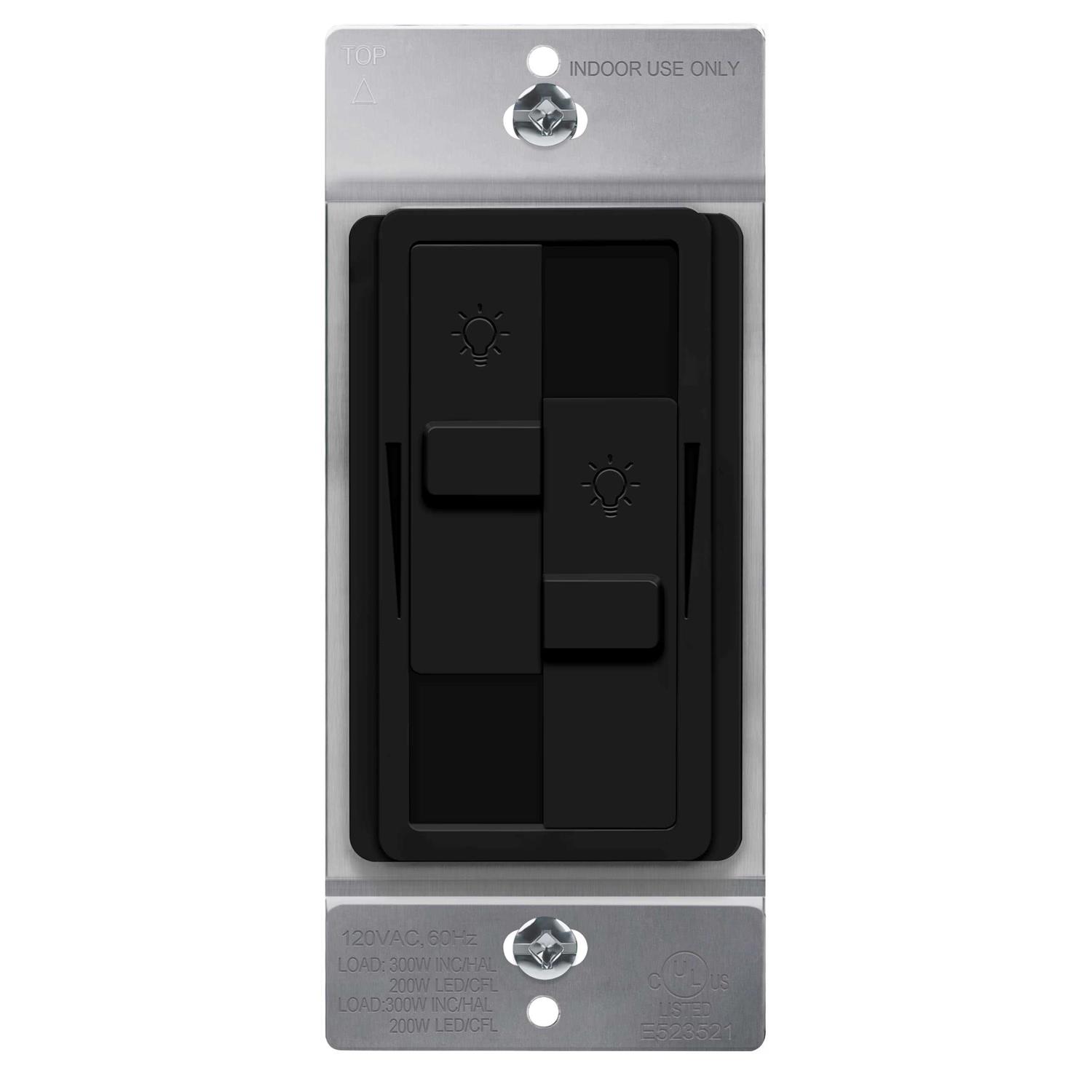 TOPGREENER Kalide Dual Load Dimmer Light Switch Double LED Dimmer Switch - Cheap Fitting