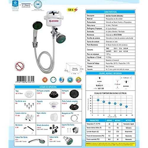 GARLAT Boccherini Electric Instant Hot Water Shower Head Heater - Cheap Fitting