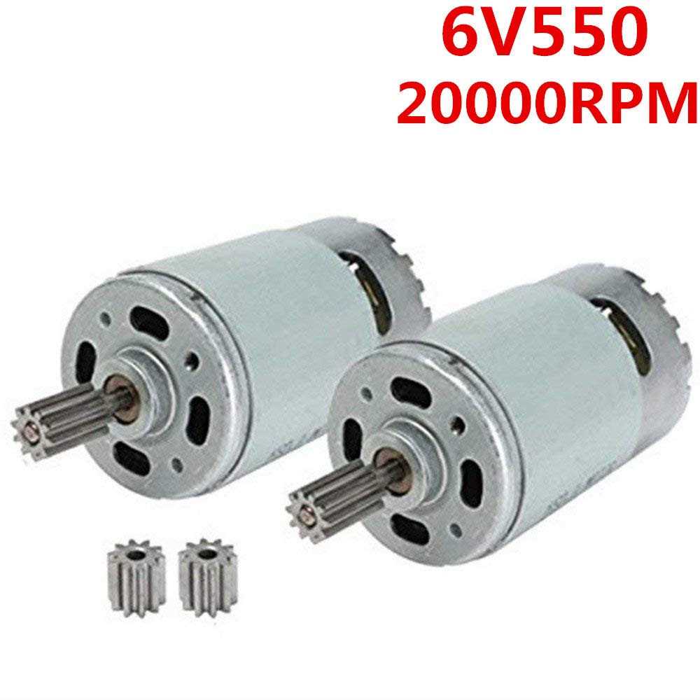 2 Pcs Universal 550 20000RPM High Speed Electric Motor RS550 6V Motor Drive Engine Accessory for RC Car Children Ride on Toys Replacement Parts - Cheap Fitting