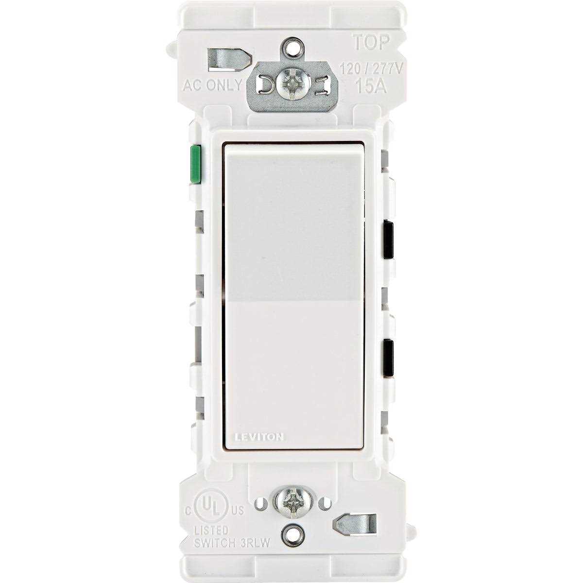 Leviton Decora Edge 15A Single Pole Rocker Rocker Switch White 3014216 - Cheap Fitting