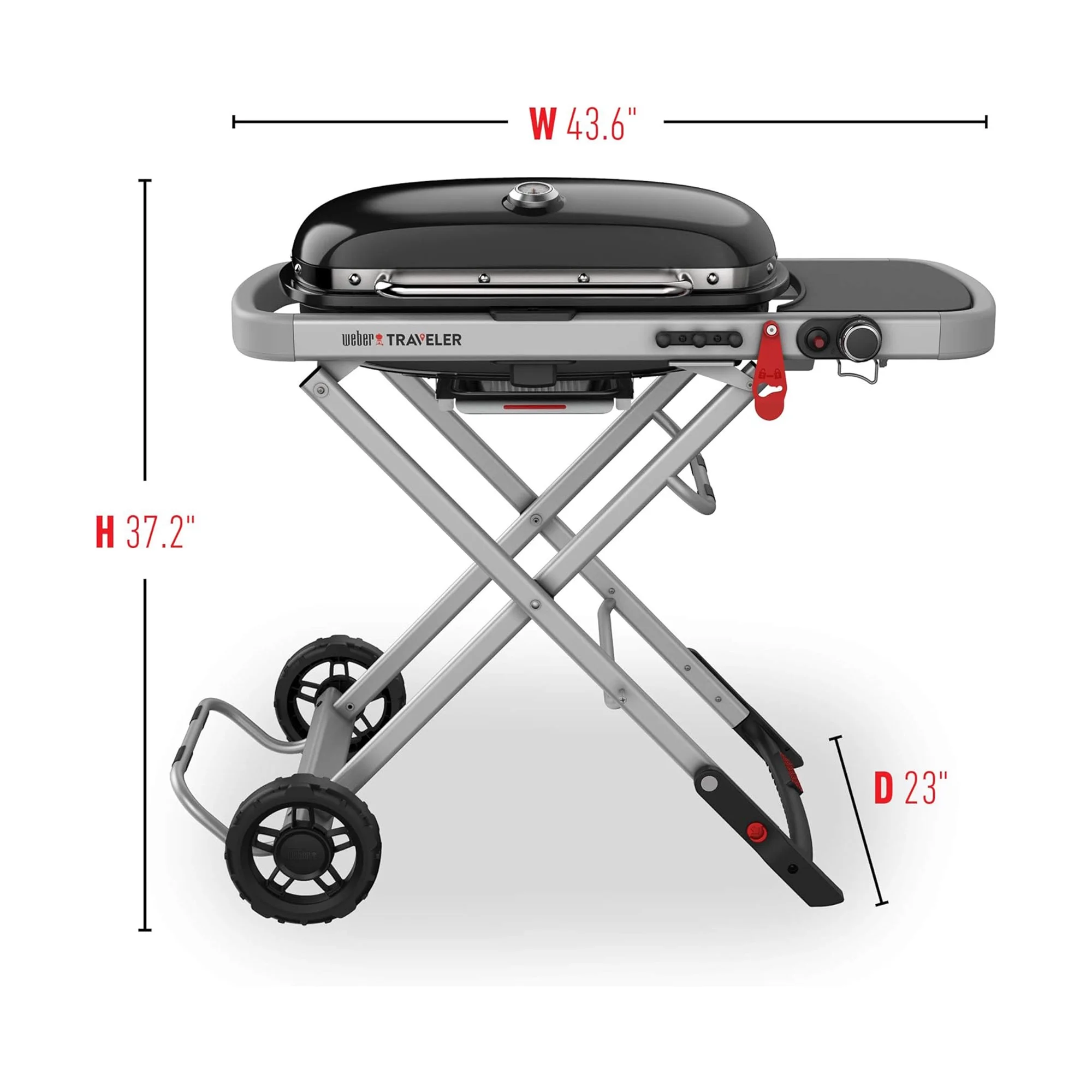 Weber Traveler Portable Propane Gas Grill, Black - Cheap Fitting