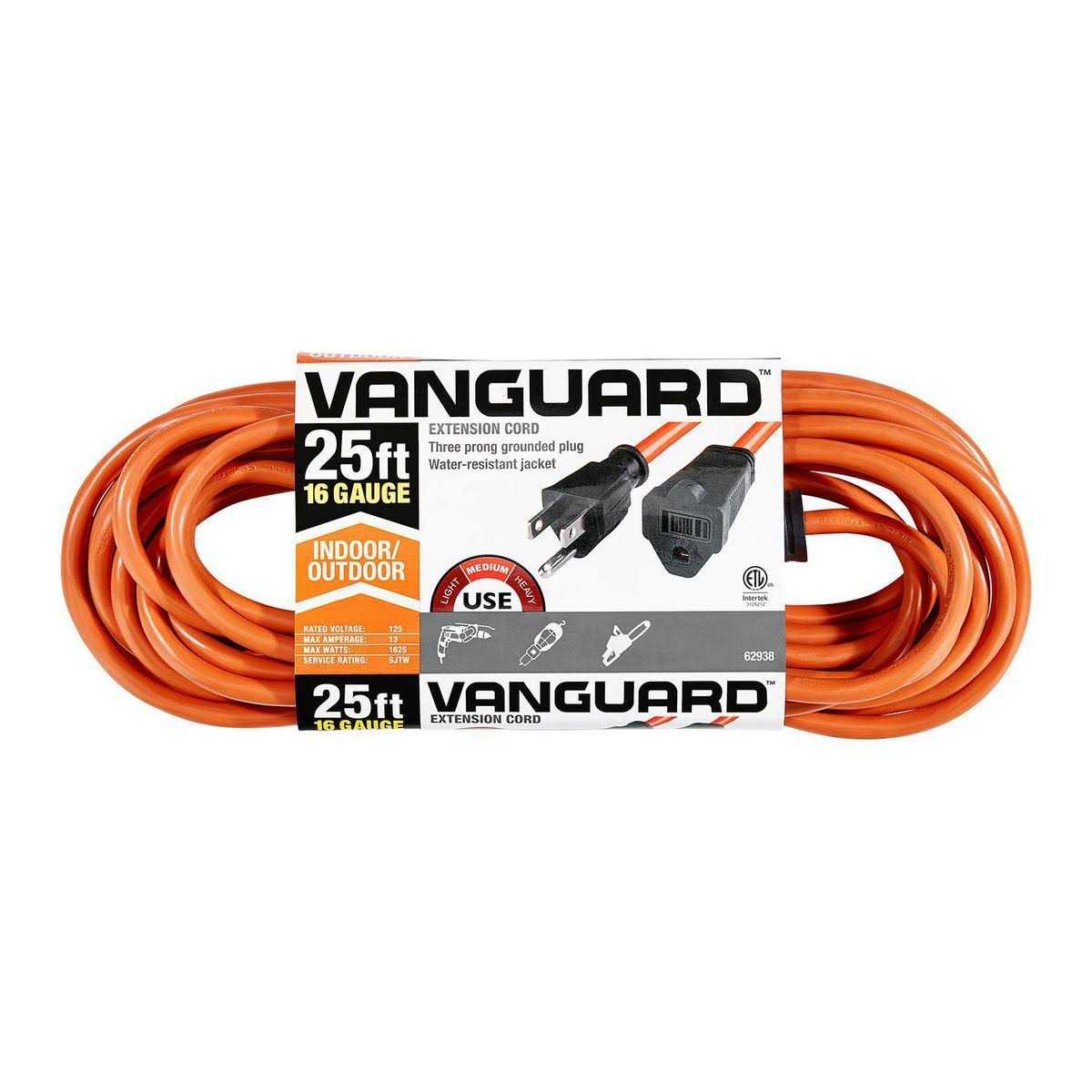 Vanguard 25 ft. x 16/3 Gauge Indoor/Outdoor Extension Cord - Cheap Fitting