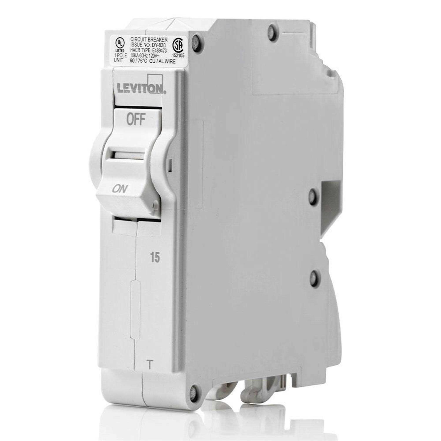 Leviton 15A 1-Pole Standard Thermal Magnetic Branch Circuit Breaker LB115-T - Cheap Fitting