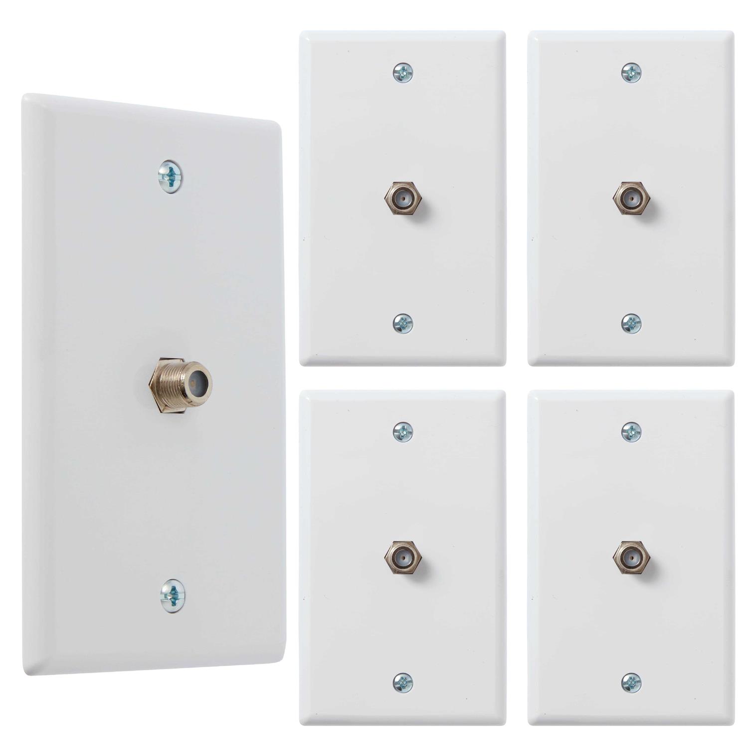 Newhouse Hardware 1-Port TV Cable Wall Plate F Connector - Cheap Fitting