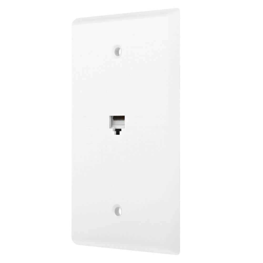 Leviton White 1-Gang Data Jack Wall Plate 40540-MW - Cheap Fitting
